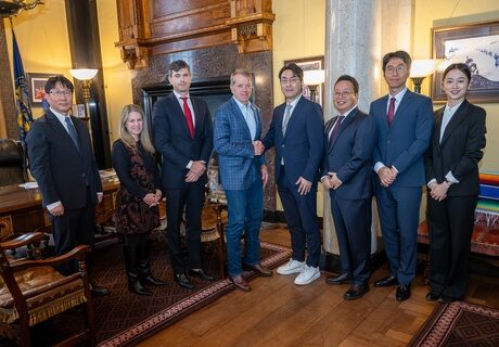 Coupang representatives with Nebraska Governor Jim Pillen in his office