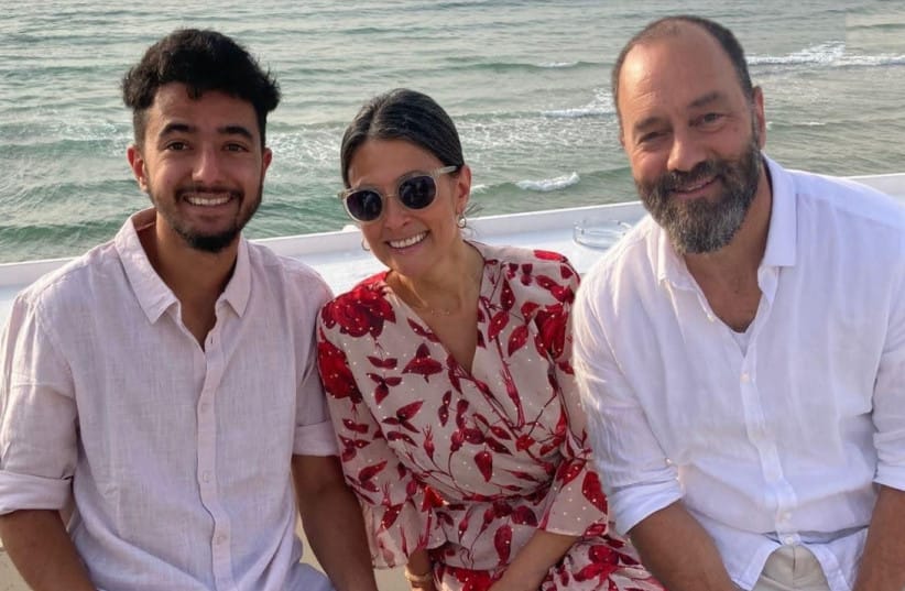  Hersh Goldberg-Polin with parents Rachel Goldberg-Polin and Jon Polin. (credit: Courtesy/The Media Line)