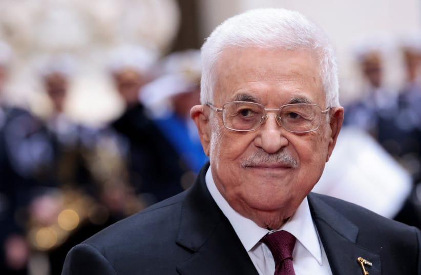 Palestinian Authority President Mahmoud Abbas and Italian Prime Minister Giorgia Meloni (not pictured) meet at Chigi Palace, in Rome, Italy, November 7, 2025. (credit: REUTERS/REMO CASILLI)