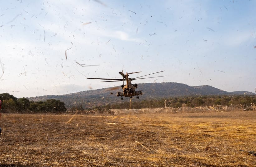 IDF helicopter evacuates wounded victims after unexploded Hezbollah ordnance detonated in northern Israel, October 12, 2026. (credit: IDF SPOKESPERSON'S UNIT) IDF helicopter evacuates wounded victims after unexploded Hezbollah ordnance detonated in northern Israel, October 12, 2026. (credit: IDF SPOKESPERSON'S UNIT)