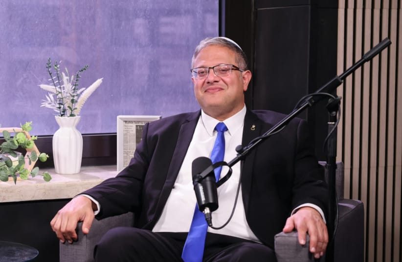 Itamar Ben-Gvir speaks to 'The Jerusalem Post' October 21, 2026 (credit: MARC ISRAEL SELLEM)