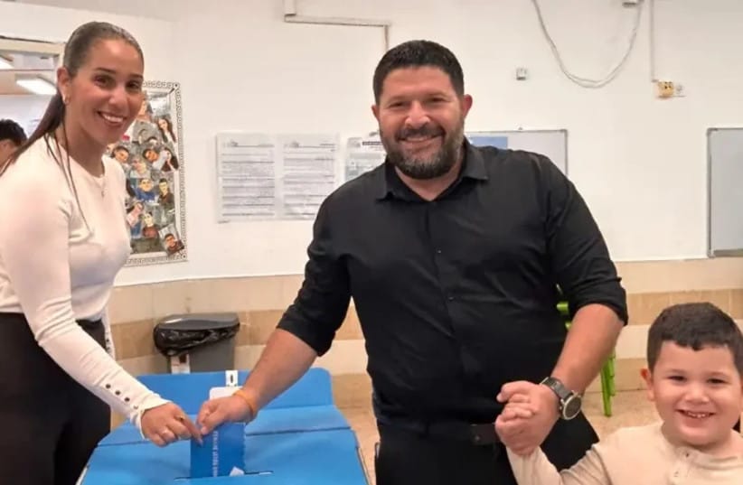 Almog Cohen votes in Ofakim, October 27, 2026. (credit: FAIR USE UNDER ISRAELI COPYRIGHT LAW, ARTICLE 27A)