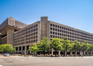 Archive photograph of FBI headquarters in Washington, June 2024.
