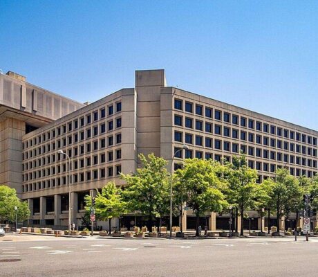 Archive photograph of FBI headquarters in Washington, June 2024.