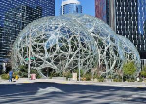 Archive photo: Amazon Spheres in Seattle, April 9, 2020, cropped.