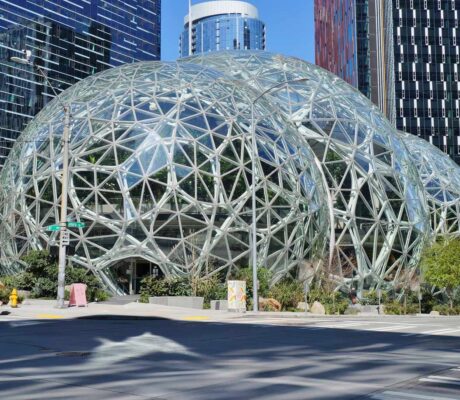 Archive photo: Amazon Spheres in Seattle, April 9, 2020, cropped.