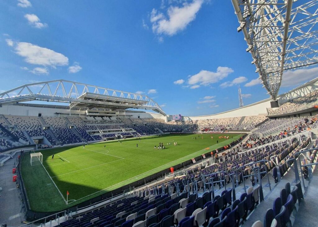 Archive photograph of Bloomfield Stadium in Tel Aviv, January 2022; not the 2026 Toto Cup final.