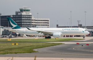 Cathay Pacific Airbus A350 in June 2017. Archive photo, not a photograph of the data incident.