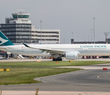 Cathay Pacific Airbus A350 in June 2017. Archive photo, not a photograph of the data incident.