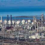 Chevron Richmond refinery in California. December2023 archive.
