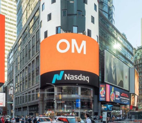 Nasdaq MarketSite in Times Square, archive photo September 19, 2021, cropped.