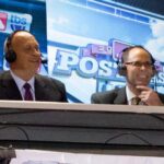 Archive photo from 2012: TBS broadcasters Cal Ripken Jr. and Ernie Johnson Jr. Keith Allison, CC BY-SA 2.0, cropped.
