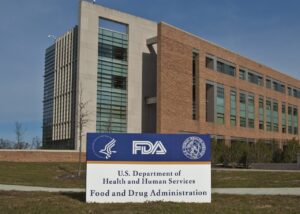 FDA campus entrance sign and Building21 in Silver Spring Maryland, November2010. Archive photograph.