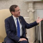 Archive photo: President Isaac Herzog at the White House, November 12, 2024, cropped to Herzog. Not today's remarks.