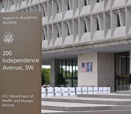 U.S. Department of Health and Human Services headquarters sign in Washington, October 12, 2026. Archive photo.
