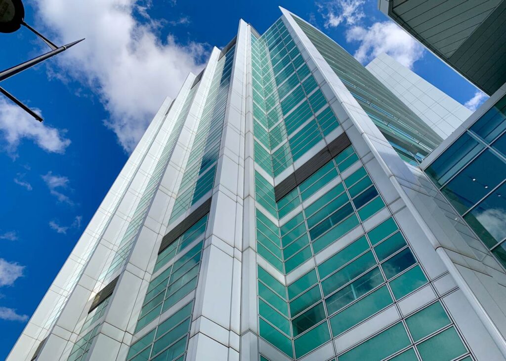 Illustrative archive photograph: University College London Hospital exterior, July 5, 2020. TheFrog001, CC0, cropped. Not identified as an MPT property.