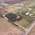 Aerial view of a suburban housing neighborhood