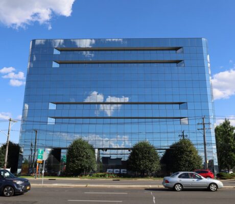 Illustrative office building in Uniondale in June 2021. Not an Arbor asset or headquarters.