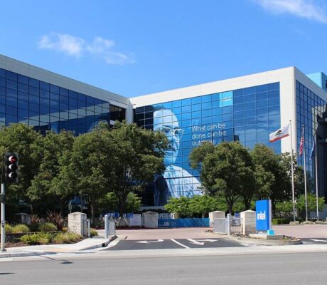 Intel headquarters building in Santa Clara, California