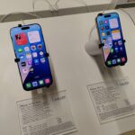 iPhone 16 Pro and Pro Max display models in Slovakia, March 27, 2025.