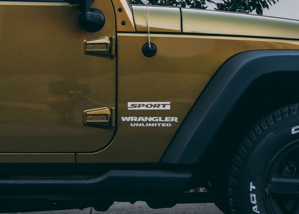 Archive close-up of a Jeep Wrangler