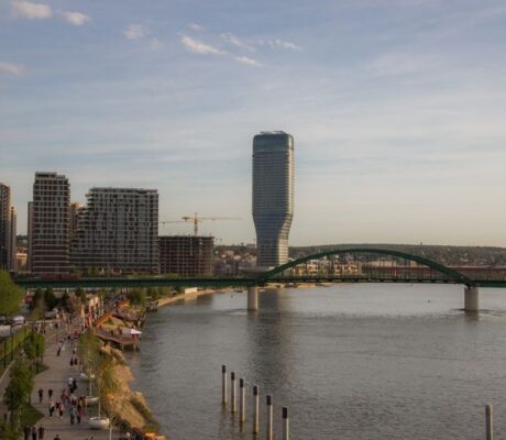 Archive photo of Belgrade skyline, not the embassy scene