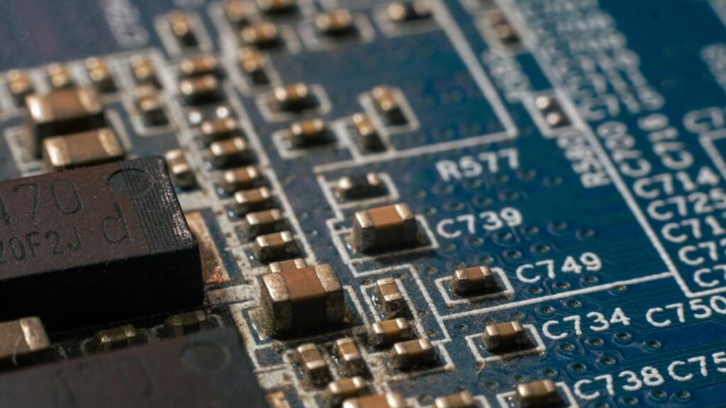 Archive circuit board photo, not identified as Amphenol products