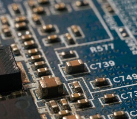 Archive circuit board photo, not identified as Amphenol products