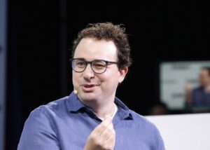 Dario Amodei at TechCrunch Disrupt in San Francisco, September 20, 2023