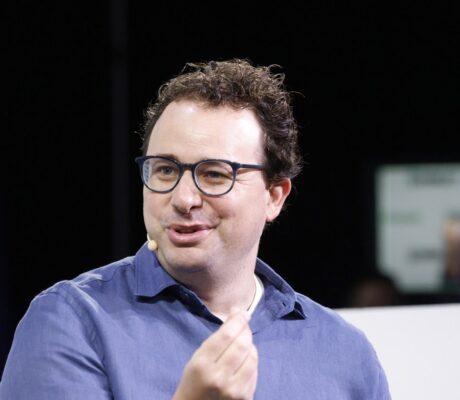 Dario Amodei at TechCrunch Disrupt in San Francisco, September 20, 2023