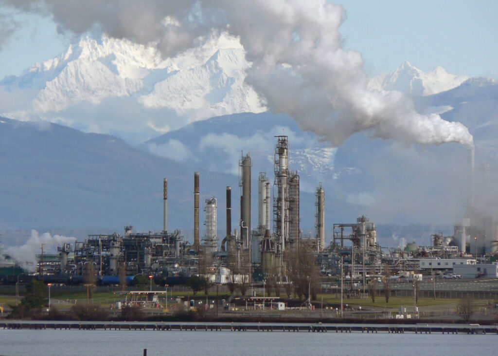 Archive photo: the oil refinery at Anacortes, Washington