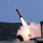 Archive photo: a Patriot interceptor missile climbs skyward moments after launch