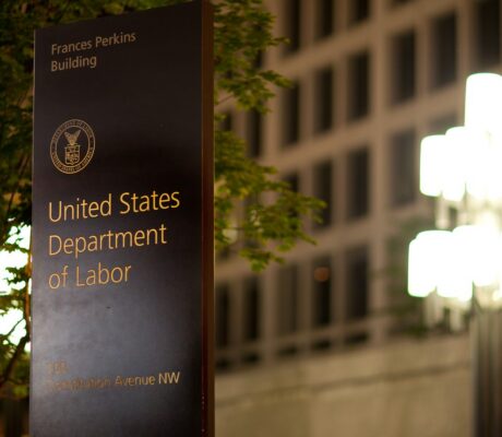Archive photo: the Frances Perkins Building in Washington, home to the U.S. Department of Labor, May 4, 2010. Shawn T. Moore / U.S. Department of Labor, CC BY 2.0, cropped.