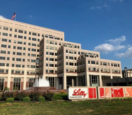 Archive photograph of Eli Lilly Corporate Center in Indianapolis in August 2019; not the current earnings announcement.