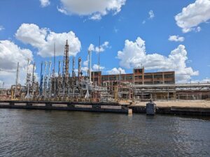 LyondellBasell Houston refinery in August 2024. Archive photograph, not a reopened plant or completed Valero acquisition.