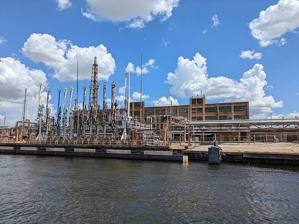 LyondellBasell Houston refinery in August 2024. Archive photograph, not a reopened plant or completed Valero acquisition.