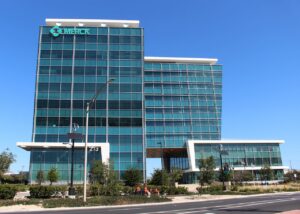 Archive photograph of Merck Research Laboratories in South San Francisco, California, in October 2021; not Merck's Rahway headquarters or a photograph from the current earnings announcement.