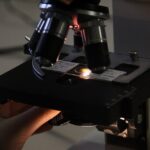 Microscope at Collegio Rotondi in Italy, December 13, 2023.