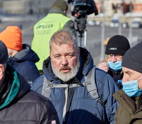 Novaya Gazeta co-founder Dmitry Muratov in Moscow in February 2021. Archive photograph.