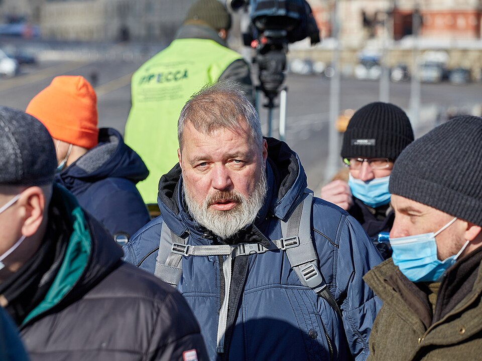 Novaya Gazeta co-founder Dmitry Muratov in Moscow in February 2021. Archive photograph.