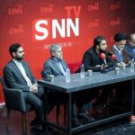 Archive June2025 nuclear-energy press conference, not today's gathering. Erfan Bagheri / SNN, CC BY4.0; cropped.