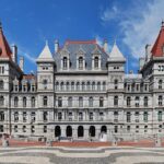 The New York State Capitol in Albany in a June 2009 archive photograph, not todays budget release.