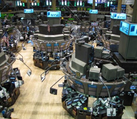 Archive photograph of the New York Stock Exchange trading floor in 2009.
