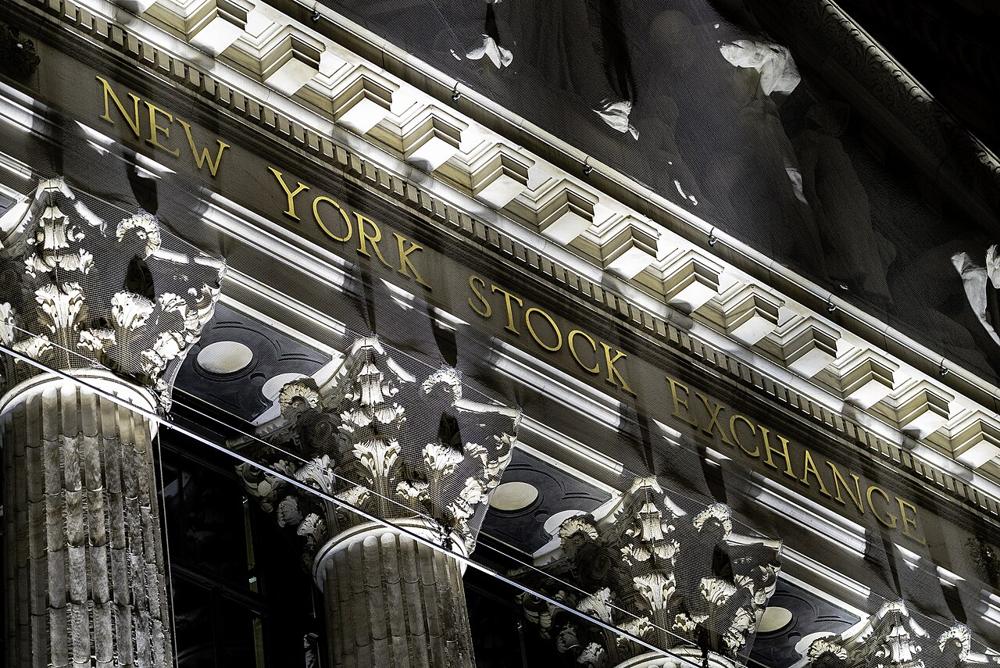 Sign of the New York Stock Exchange on Broad Street