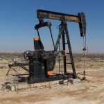 An oil pumpjack operating in the Permian Basin.
