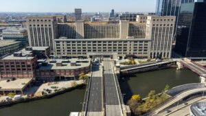 The Old Post Office building in Chicago, which houses Cboe Global Markets' headquarters, in October 2022. Archive photo.