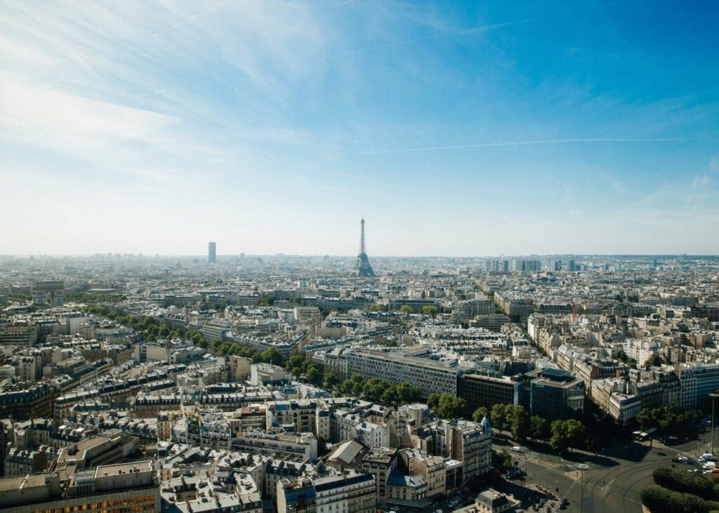 Archive Paris skyline, August2015, not a current event photograph.
