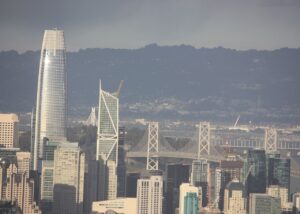 Archive: Salesforce Tower at left, San Francisco, February 2018. Yair92002 / CC BY-SA 4.0, cropped.