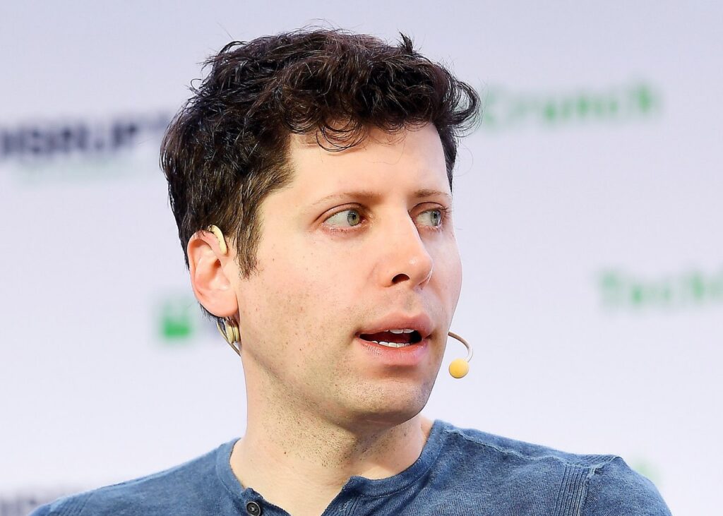 OpenAI CEO Sam Altman at TechCrunch Disrupt San Francisco in October2019. Archive.
