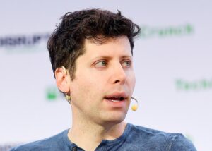 OpenAI CEO Sam Altman at TechCrunch Disrupt San Francisco in October2019. Archive.